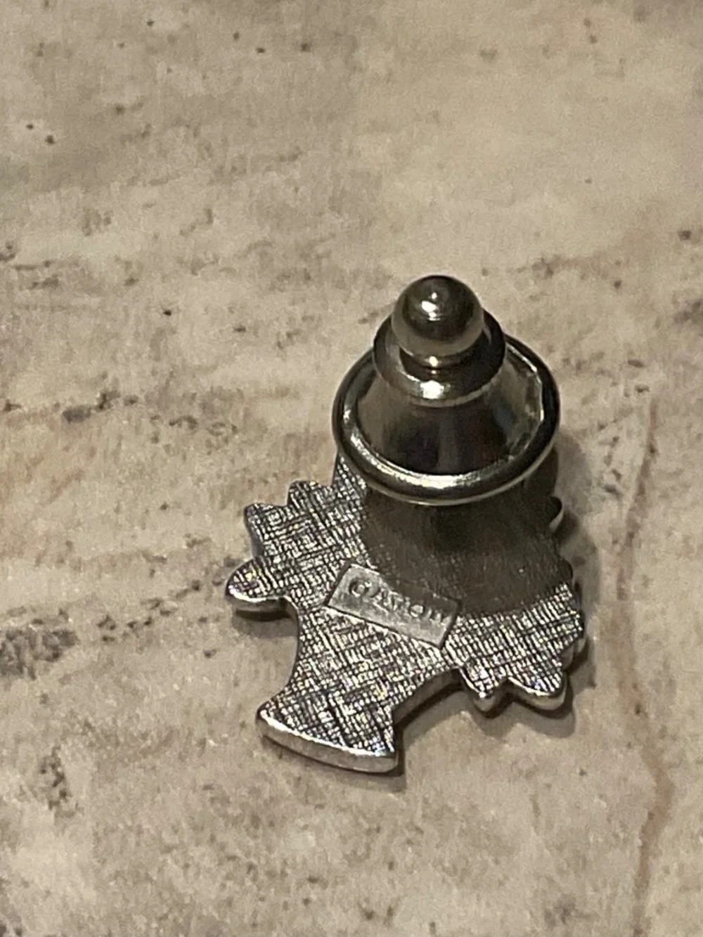 Avon Flower Basket Lapel Pin Silvertone Vintage